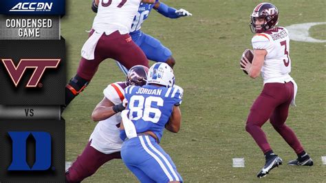 Virginia Tech Vs Duke Condensed Game Acc Football Youtube