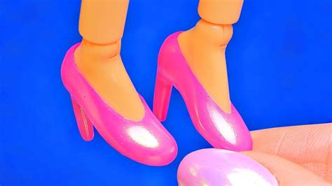 6 DIY Miniature Barbie Shoes ミニチュアバービーシューズ YouTube