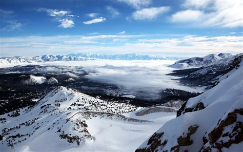 Papel De Parede Panorama Natureza Neve Inverno Nuvens Frio