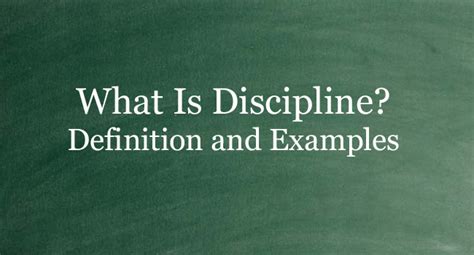 What Is Discipline Definition And Usage Of This Term