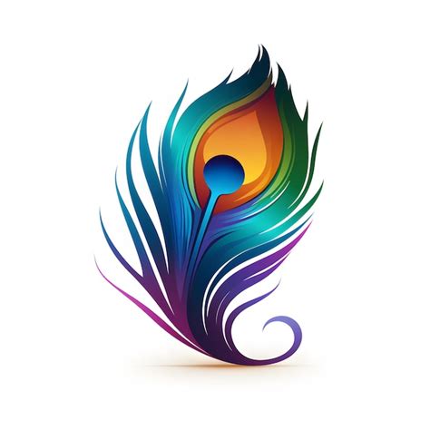 Premium Ai Image Peacock Feather Logo