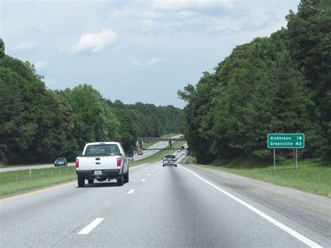 South Carolina Interstate 85 Northbound Cross Country Roads