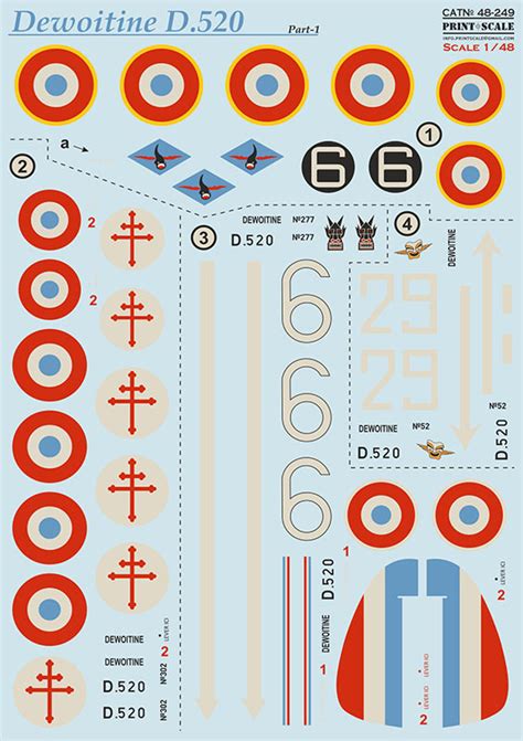 Dewoitine D.520 - Part 1 Print Scale -48-249