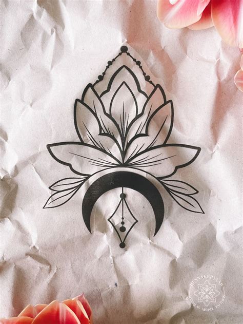 Lotus tattoo sketch | Lotus tattoo, Tattoos, Tattoo sketches