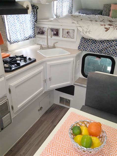 Lance Camper With White Cabinets and New Floor