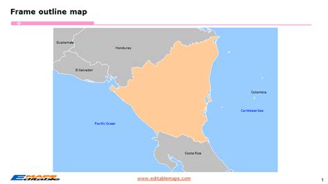 Nicaragua Map With 17 Departments Editable PowerPoint Maps