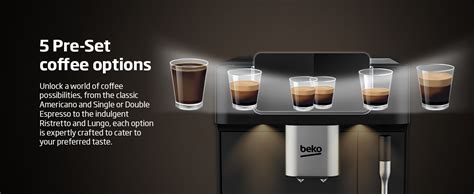 Beko Caffeexperto Bean To Cup Coffee Espresso Machine Ceg B Black