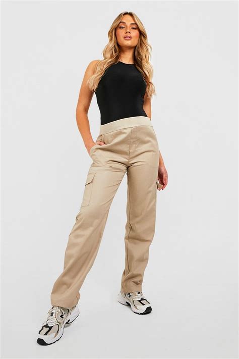 Maternity High Waisted Straight Leg Cargo Pants Boohoo