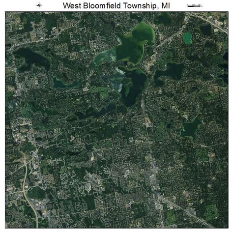 Aerial Photography Map of West Bloomfield Township, MI Michigan