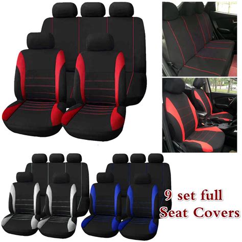 Buy Universal 9 Set Car Seat Covers Mesh Sponge Interior Accessories Full Cover Set For Car Care