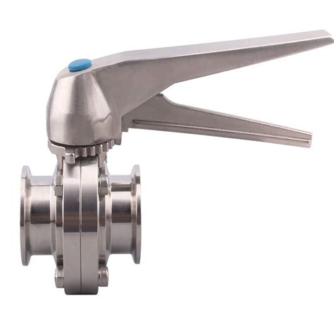 15 Inch Tri Clamp Clover Butterfly Valve With Trigger Handle Sanitary Fitting Stainless Steel