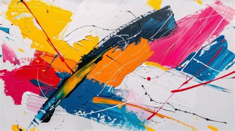 Premium Photo | Bright multicolor abstract painting