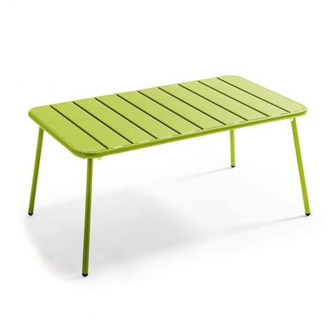 Table Basse De Jardin Acier Vert Pas Cher Auchan Fr