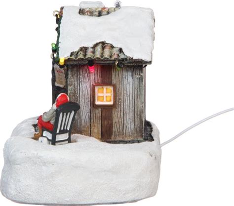 Luville Kerstdorp Miniatuur Santa S Shop L16 5 X B12 X H13 5 Cm Bol