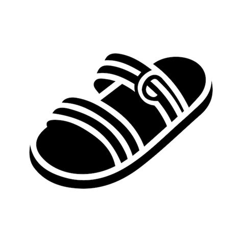 Silhouette Sandal Vector Illustration Premium AI Generated Vector