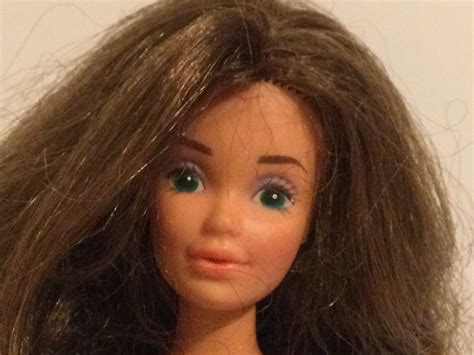 Vintage Barbie Steffie Mold Thick Brunette Hair Blue Eyes Plz Read