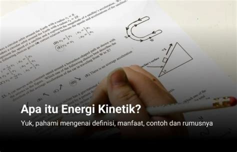 Rumus Kecepatan Energi Kinetik Memahami Konsep Mendasar Yok Belajar