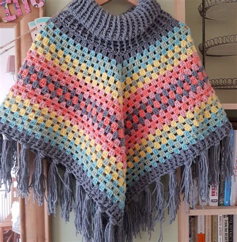 Cowl Neck Poncho Crochet Pattern For Ladies Artofit