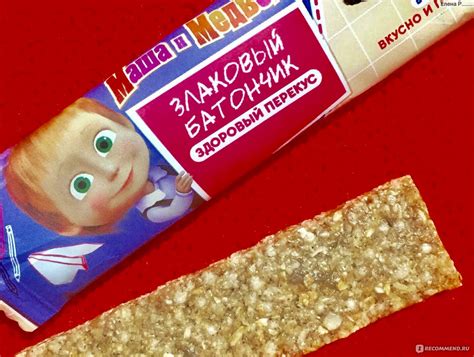 Злаковый батончик Конфитрейд "Маша и Медведь" вкус черника - «Злаковый ...