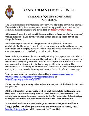 Fillable Online Tenants Questionnaire Fax Email Print Pdffiller