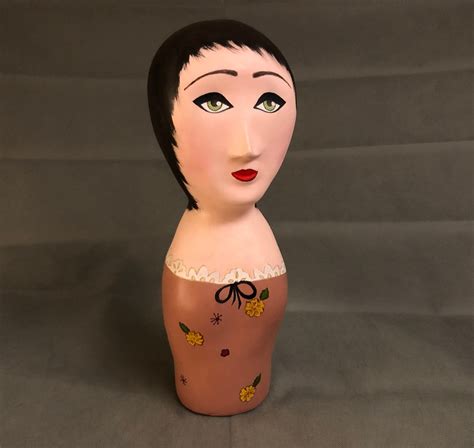 Vintage French Paper Mache Mannequin Head Bust Marotte T Te De