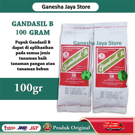 Jual Pupuk Gandasil B Gr Gram Pupuk Penyubur Daun Buah Pupuk