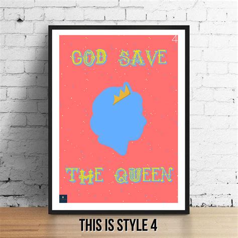 God Save The Queen Lyrics Print The Sex Pistols Inspired Etsy Espa A