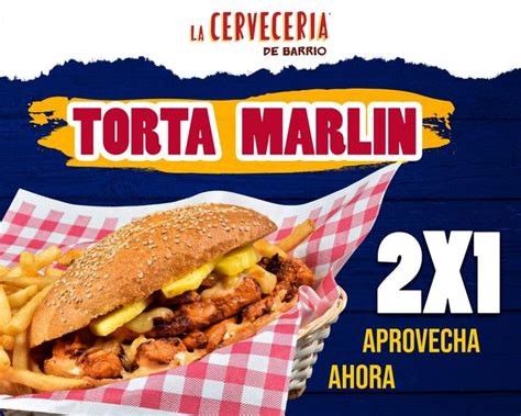 2x1 En Torta Marlin En Cervecería De Barrio