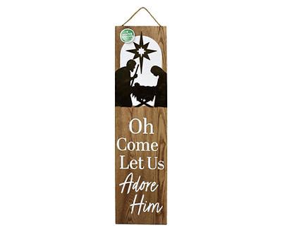 Winter Wonder Lane "Oh Come Let Us Adore Him" Nativity Hanging Wall ...