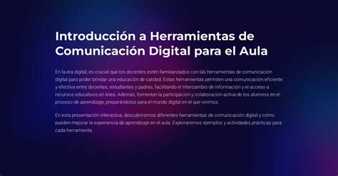 Introduccion A Herramientas De Comunicacion Digital Para El Aula