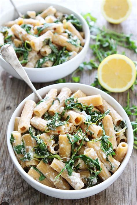 Lemon Arugula Pasta With Burrata Two Peas And Their Pod