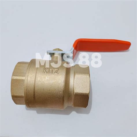 Jual Ball Valve Kitz 2 Inch Kuningan Stop Kran Drat Dalam Shopee