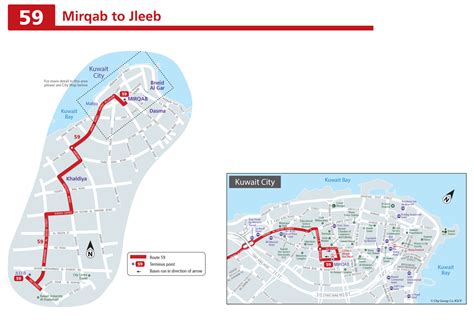 Kuwait Bus Route Number From Mirqab To Hassawi