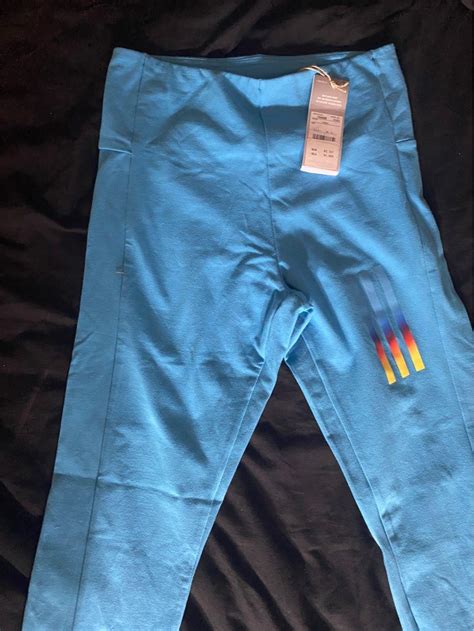 Flared Pants Adidas Baby Blue Womens Fashion Bottoms Jeans On Carousell