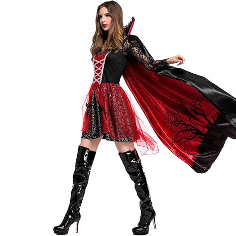 Women Gothic Vampire Countess Cosplay Costume Dress For Halloween Part Procosplayshop