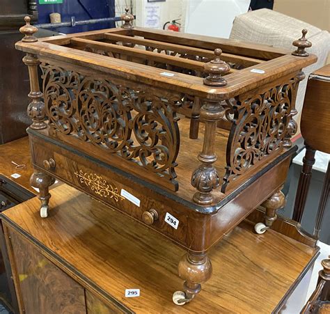 MAHOGANY INLAID CANTERBURY - Southgate Auction Rooms