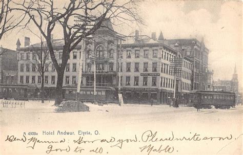 Elyria Ohio Hotel Andwur General Exterior View Antique Postcard V16461 ...