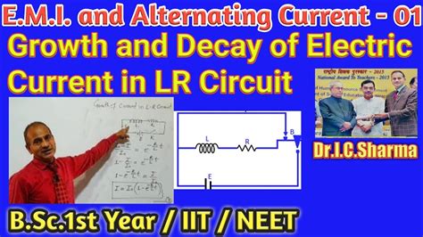 Growth And Decay Of Current In Lr Circuit Alternating Current For Bsc 1st Year Youtube