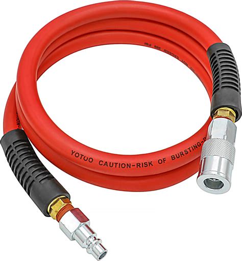 YOTOO Air Hose 1 2 In X 6 Ft 300 PSI Hybrid Lead In Air Compressor