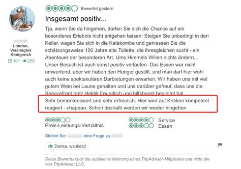 Die besten Beispiele von Antworten auf Online-Bewertungen | re