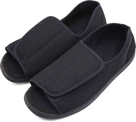 Zapatillas de recuperación diabética para hombre con puntera abierta