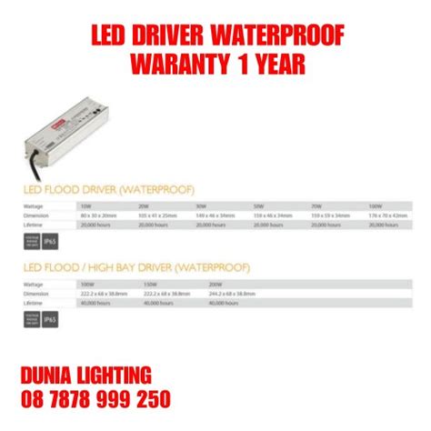 Jual Led Driver Waterproof Watt Armatura Nerolight Watt W W