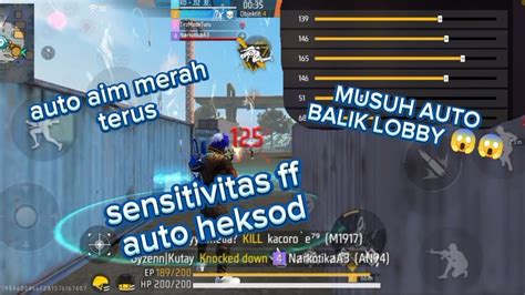 SENSITIVITAS FF AUTO HEKSOD MUSUH AUTO BALIK LOBBY AUTO AIMMM MERAH