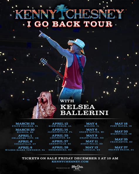 KENNY CHESNEY WELCOMES KELSEA BALLERINI AS SPECIAL GUEST FOR HIS UPCOMING TOUR