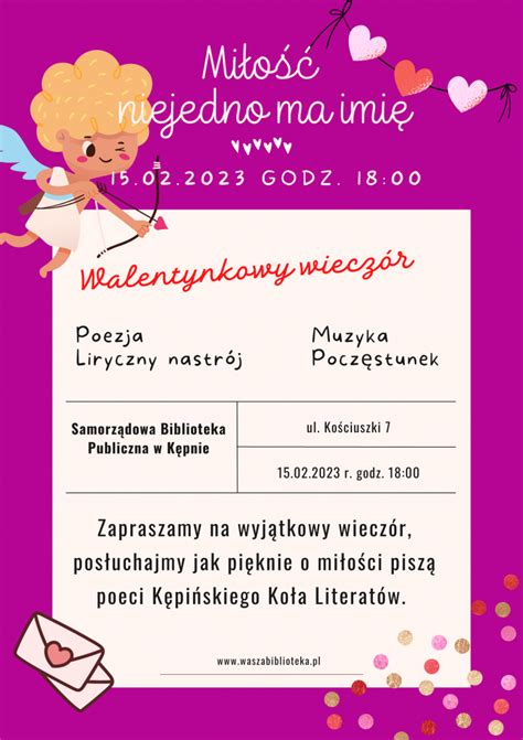 Wiecz R Walentynkowy Biblioteka W K Pnie