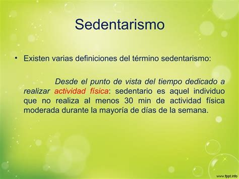 Sedentarismo Y Actividad F Sica Ppt