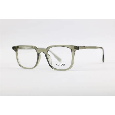 Moscot Green Translucent Acetate Blue Cut Rectangle