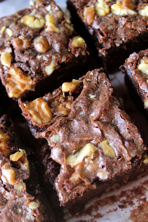 Dark Chocolate Fudgy Walnut Brownie Easiest Brownie Recipe Ever