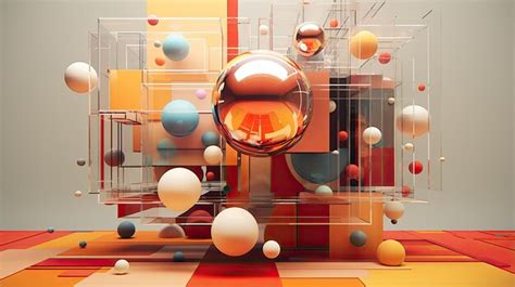 Premium AI Image | 3D rendered abstract geometric shapes