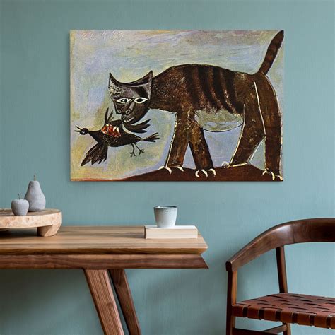 Picasso Cat Catching A Bird Onlydecoration Gr